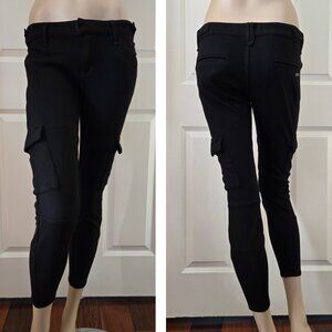 Joe's Jeans Lowrise Skinny Cargo Cropped Pants SZ 27 Black